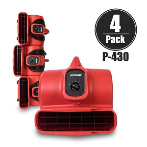P-430 1/3 HP Air Mover, Carpet Dryer, Floor Fan, Blower ( 4 PACK )