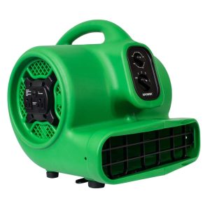 XPOWER P-430AT 1/3 HP Air Mover, Carpet Dryer, Floor Fan, Blower with Timer and Power Outlets - Air Chaser Exclusive